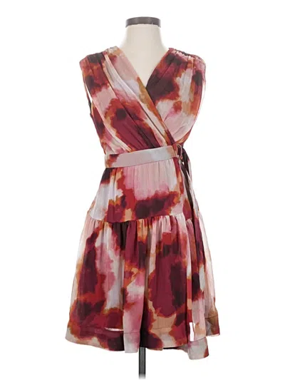 Pre-owned Taylor Cocktail Dress In Burgundy