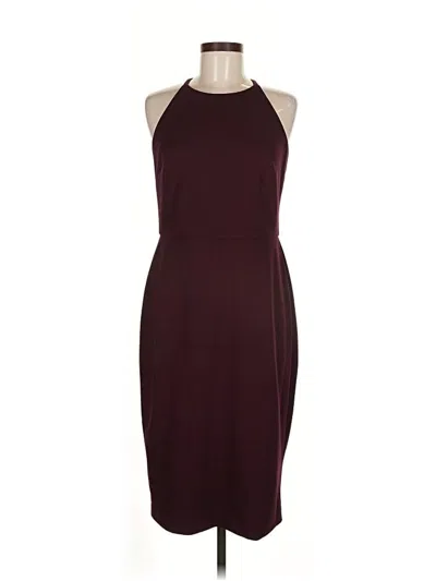 Pre-owned Taylor Cocktail Dress In Burgundy