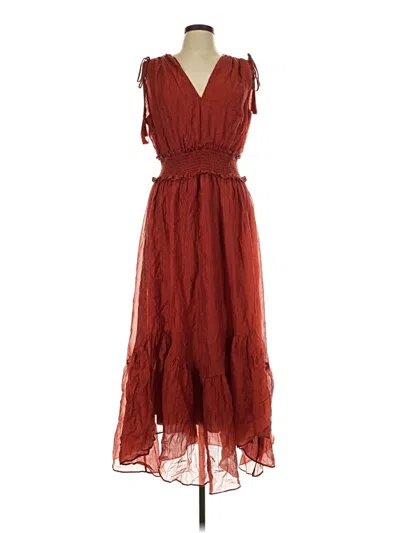 Pre-owned Taylor Cocktail Dress In Burgundy