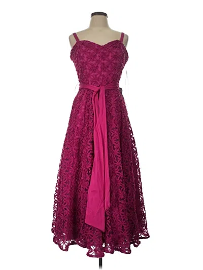 Pre-owned Taylor Cocktail Dress In Burgundy
