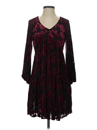 Pre-owned Taylor Cocktail Dress In Burgundy