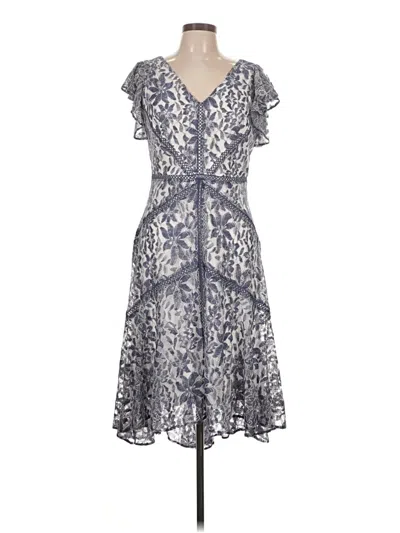 Pre-owned Taylor Cocktail Dress In Gray