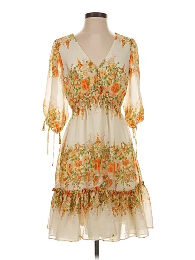 Pre-owned Taylor Cocktail Dress In Ivory