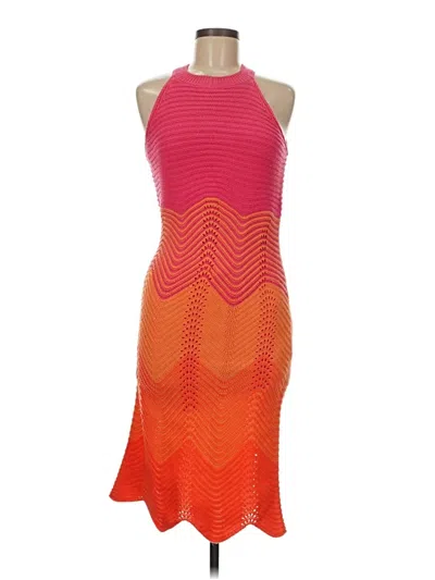 Pre-owned Taylor Cocktail Dress In Orange