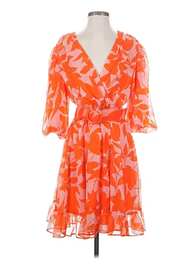 Pre-owned Taylor Cocktail Dress In Orange