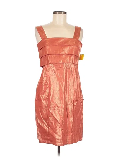 Pre-owned Taylor Cocktail Dress In Orange