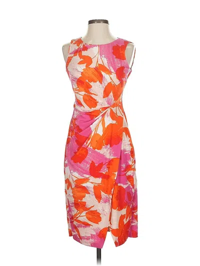 Pre-owned Taylor Cocktail Dress In Orange