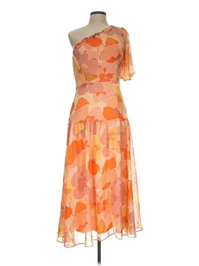 Pre-owned Taylor Cocktail Dress In Orange