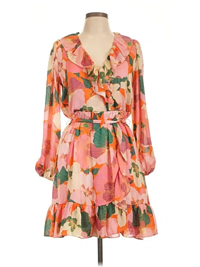 Pre-owned Taylor Cocktail Dress In Orange