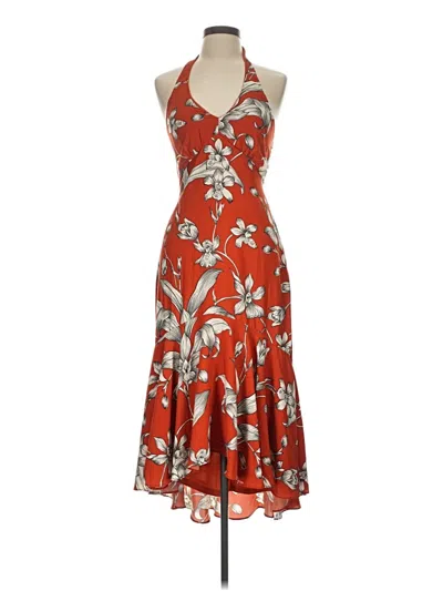 Pre-owned Taylor Cocktail Dress In Orange