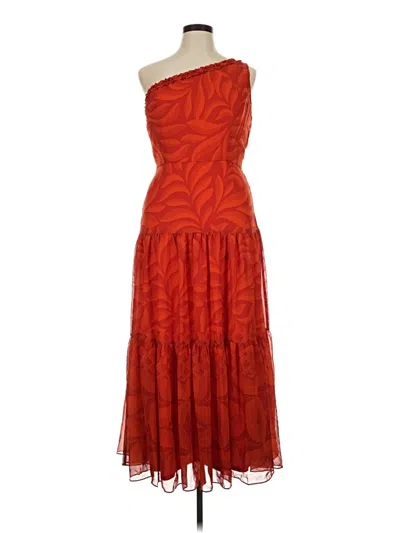 Pre-owned Taylor Cocktail Dress In Orange