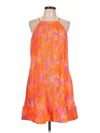 Pre-owned Taylor Cocktail Dress In Orange