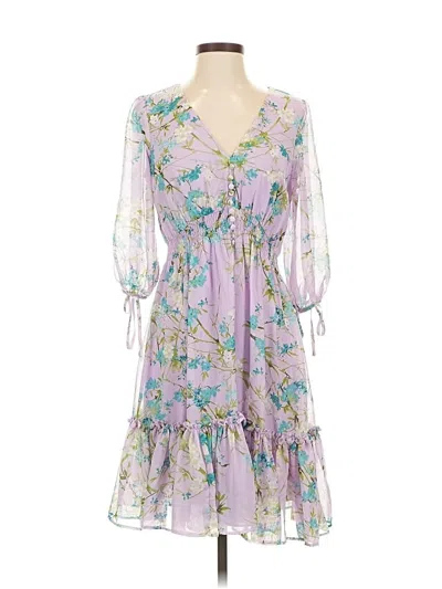 Pre-owned Taylor Cocktail Dress In Purple