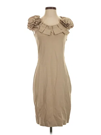 Pre-owned Taylor Cocktail Dress In Tan