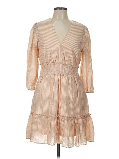 Pre-owned Taylor Cocktail Dress In Tan