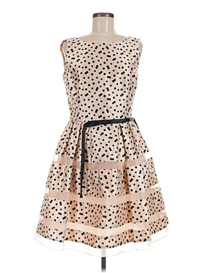 Pre-owned Taylor Cocktail Dress In Tan