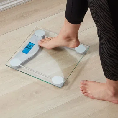 Taylor Digital Glass Scale W/stainless Steel Accents, Blue Backlight