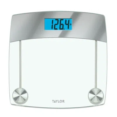 Taylor Digital Scales For Body Weight, Extra Highly Accurate 440 Lb Capacity, Unique Blue Lcd, Stainless St