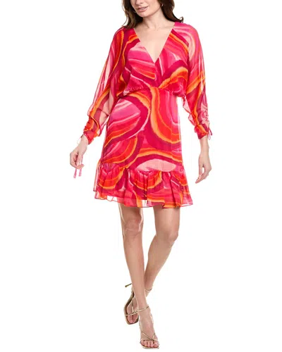 Taylor Dolman Mini Dress In Watermelon Pink