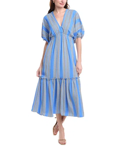 Taylor Dolman Sleeve Midi Dress In Blue
