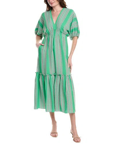 Taylor Dolman Sleeve Midi Dress In Green