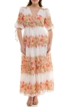 Taylor Dresses Floral Tiered Maxi Dress
