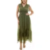 Taylor Dresses Smocked Maxi Dress In Pickle
