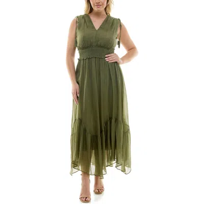 Taylor Dresses Smocked Maxi Dress In Pickle
