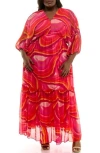 Taylor Dresses Three-quarter Sleeve Maxi Dress