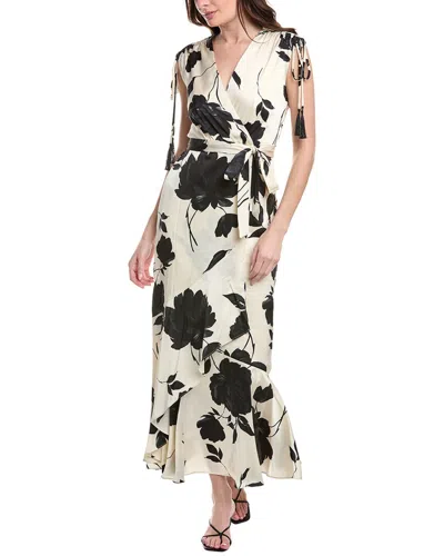 Taylor Faux Wrap Dress In White