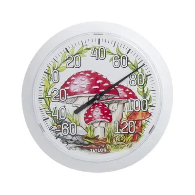 Taylor Forest Mushrooms Dial Thermometer, 8.5 Inch, White