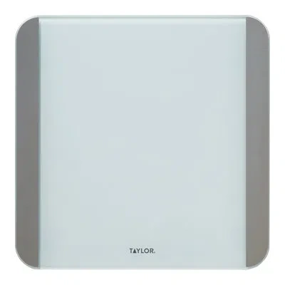 Taylor Glass Digital Bathroom Scale With Motion And Light Sensors, White