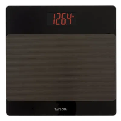Taylor Glass Digital Bathroom Scale With Sure-foot Slip Resistant Mat