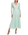 Taylor Glitter A-line Dress In Green