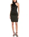Taylor Halter Mini Dress In Black
