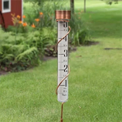 Taylor Heritage Collection Glass Rain Gauge, 5 Inch Capacity, Bronze