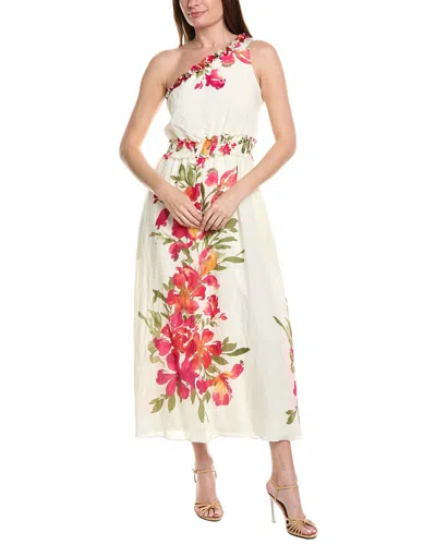 Taylor Ivory Fit & Flare Dress In Multi