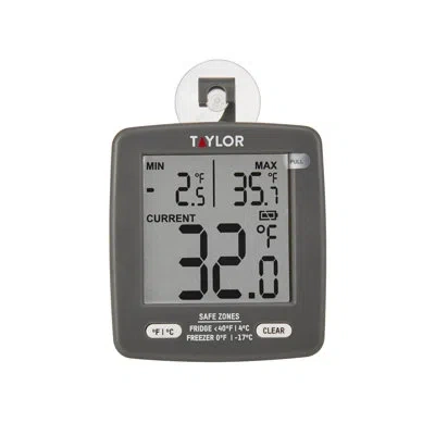 Taylor Lcd Display Digital Kitchen Refrigerator/freezer Kitchen Thermometer Min/max On Display, 2 Inch Disp