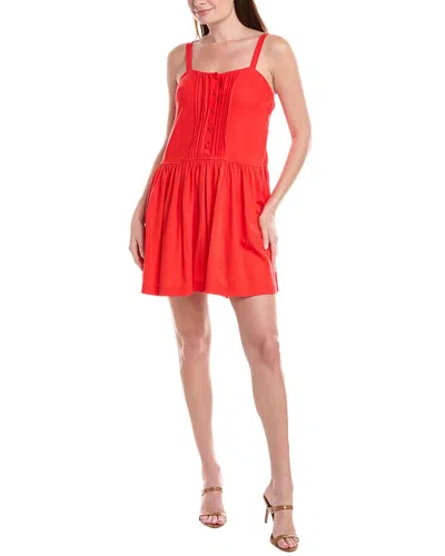 Taylor Linen-blend Mini Dress In Red