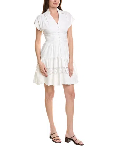 Taylor Linen-blend Mini Dress In White