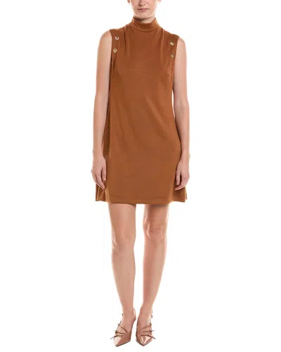 Taylor Mock Neck Mini Dress In Brown