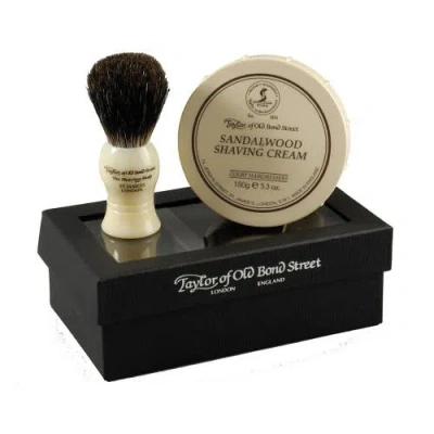 Taylor Of Old Bond Street Pure Badger & Sandalwood Shaving Cream Gift Box In White
