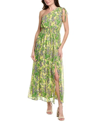 Taylor One-shoulder Midi Dress In Green