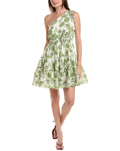 Taylor One-shoulder Mini Dress In Green