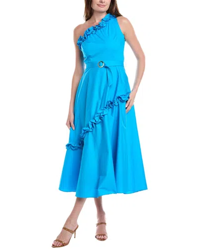 Taylor One-shoulder Ruffle Midi Dress