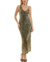 Taylor Petite Sleeveless Sequin Midi Dress In Gold