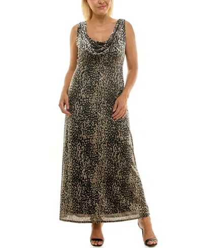 Taylor Plus Size Animal Printed Fit And Flare Dress In Green