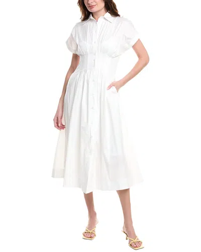 Taylor Polka Dot Dress In White