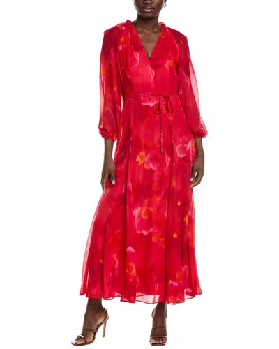Taylor Printed Chiffon Maxi Dress In Pink