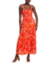 Taylor Printed Maxi Dress In Red
